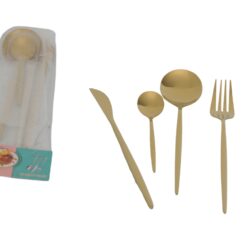 SET DE CUBIERTOS DORADO 4PCS/ 8663210923075