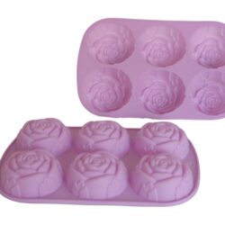 6 MOLDE ROSAS P/TORTA /  8663201022541