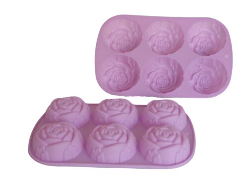 6 MOLDE ROSAS P/TORTA /  8663201022541