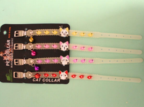 1.0 COLLAR FOSFORECENTE ANCHO (CORAZON - GATO )/ 8688230523616