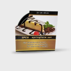3PC MOLDE TORTA (24/26/28) DORADO/6944551723107