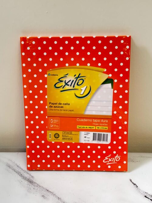 EXITO CUADERNO TAPA DURA 48HOJAS LUNARES NARANJA/  7791762474071