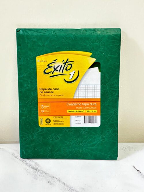 EXITO CUADERNO TAPA DURA 48HOJAS VERDE/  7791762429378