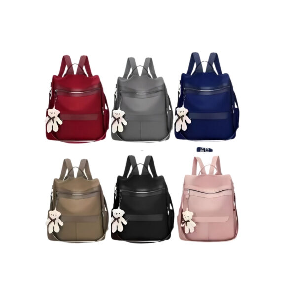 LK3611# MOCHILA CHICA CON COLGANTE OSITO / 8661240327382