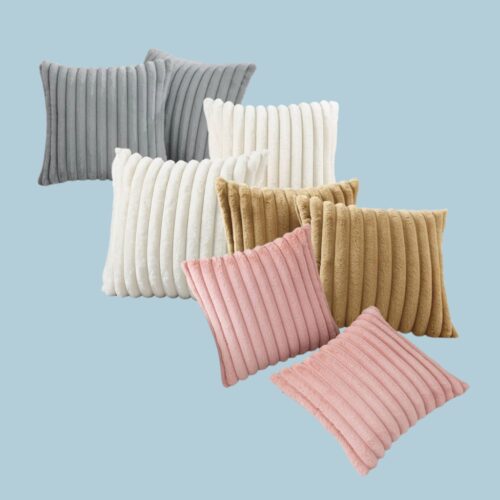 FUNDA DE ALMOHADA PELUCHE RAYADO /304520