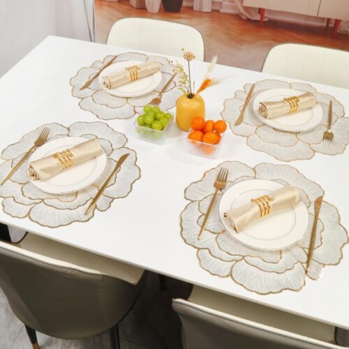 38CM INDIVIDUAL REDONDO FLOR ONDULADO 6PCS /227126 - Imagen 4