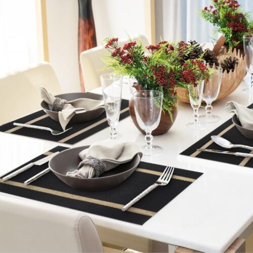 INDIVIDUAL CON 2 RAYAS RECTAMGULAR 6PCS /606801 - Imagen 2