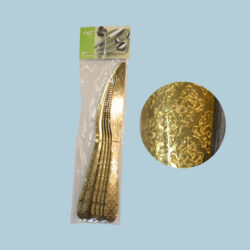 CUCHILLO DORADO TRENZA 6PC /207113