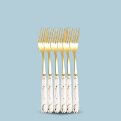 TENEDOR CH TIPO MARMOL 6 PCS /326676