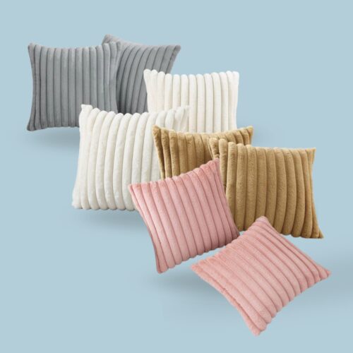 FUNDA DE ALMOHADA PELUSA RAYADO /304520