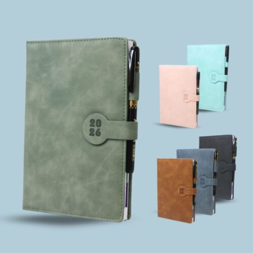 2026# AGENDA CUADERO CON TAPA Y LAPICERA A5 /403395
