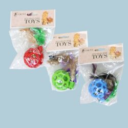 PELOTA HUECA CON SONAJERO Y PLUMA /7312313