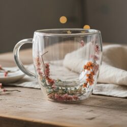 VASO DOBLE CON FLORES SECOS /624505