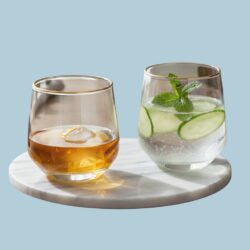 VASO CON BORDE DORADO/624086