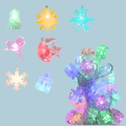 28 LED LUZ MULTICOLOR CON FORMAS NAVIDEÑAS