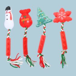 PELUCHE CON SOGA Y MORDILLO NAVIDEÑO /813049