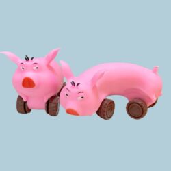 juguete chancho con ruedas