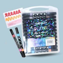 24 PCS MARCADOR DOBLE PUNTA GLITTER /910862