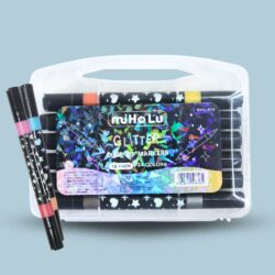 12 PCS MARCADOR DOBLE PUNTA GLITTER /538184