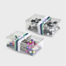 ALFILERES CON CABEZA COLOR (100 PCS) /012616
