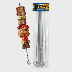 9PCS PALILLO METAL PINCHE BROCHETTE ASADO /216853