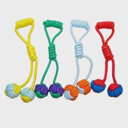 JUGUETE DE HILO PELOTA DOBLE CON MANGO /223041